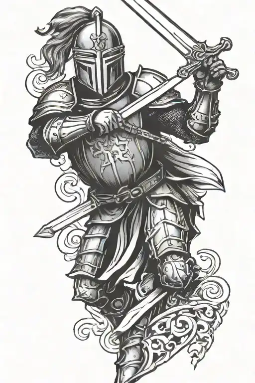 Knight Holding A Sword