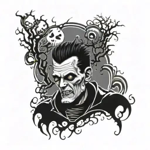 Halloween Sleeve With Frankenstein