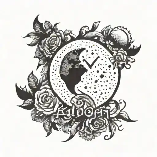 Addison Name Written With The Moon At The End Of It