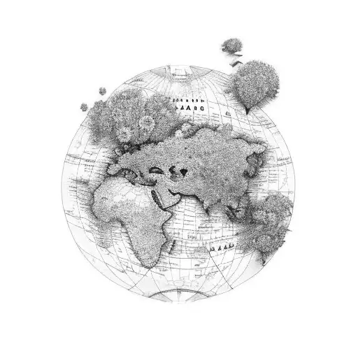 A Map Of The World With Flowers Blooming In Each Country Visited