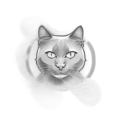 Black Cat And Real Madrid Logo