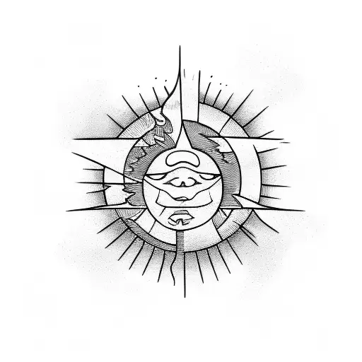 Only The Line Of The Mountain Within The Sun