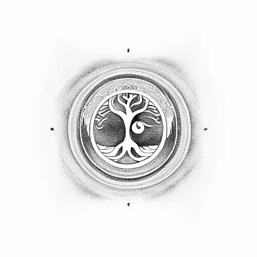 Yin And Yang Tree Of Life