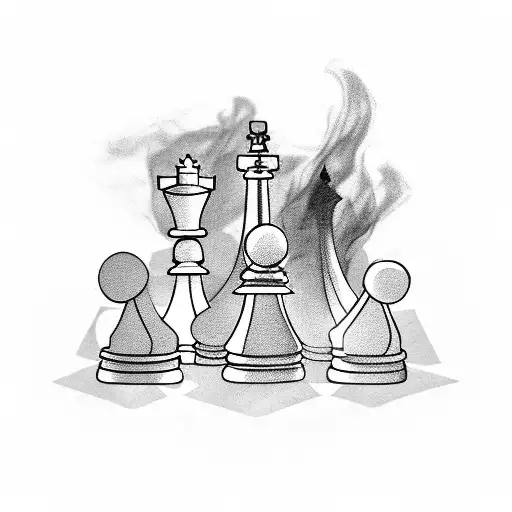 Chess Pieces Made Of Smoke