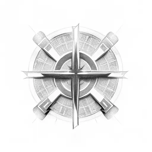 Christian Cross With Roman Numerals