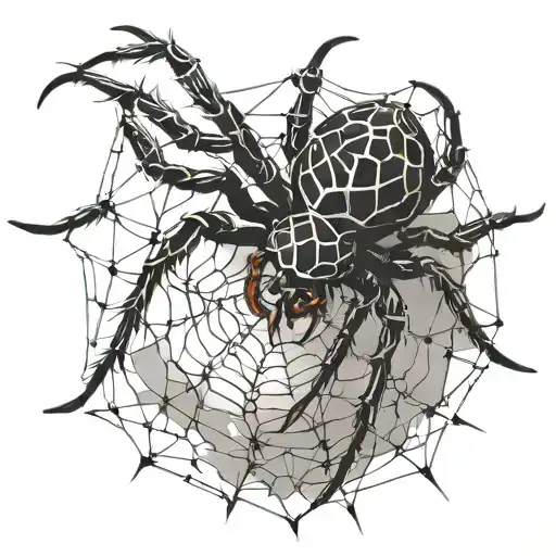 Redback Spider In A Web