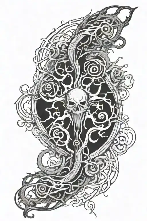 Blackout Sleeve Featuring Eldritch Motives