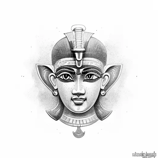 Egyptian Eyes And Buda Face