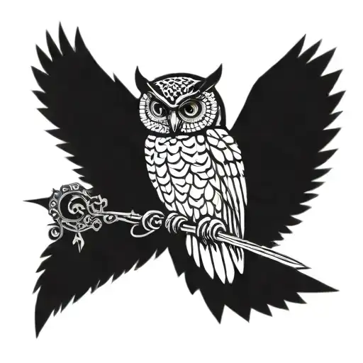 Owl With Dagger