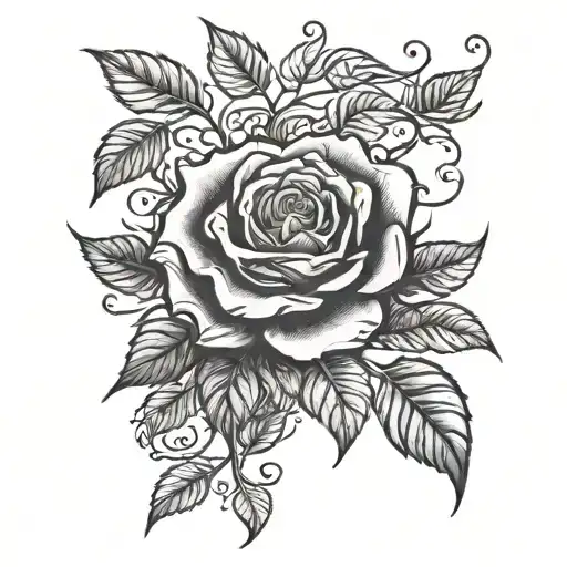 Black Rose Vine Growing