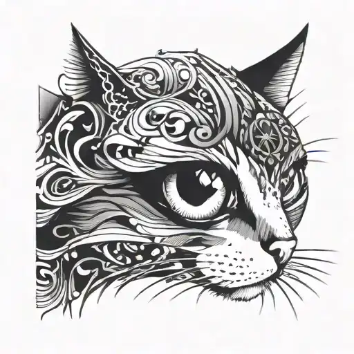 Vinyl Record Cat Eye Looking Forward With The Face