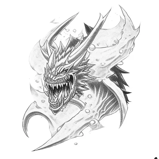 Captain Yami From Black Clover Anime Fighting A Drago