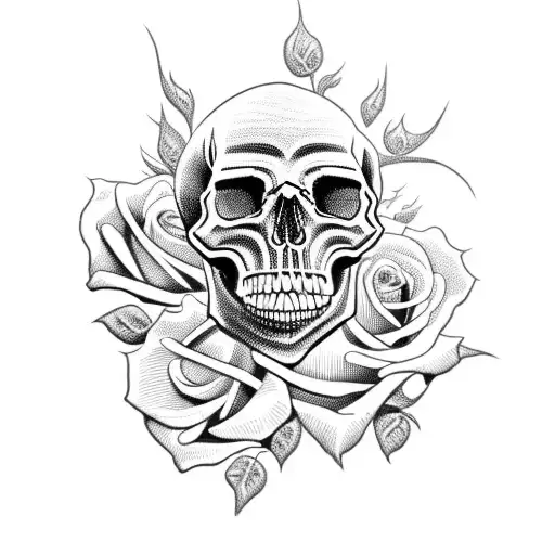 Skull And Roses