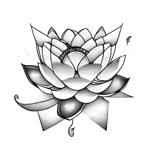 Lotus Flower With 2 Spears