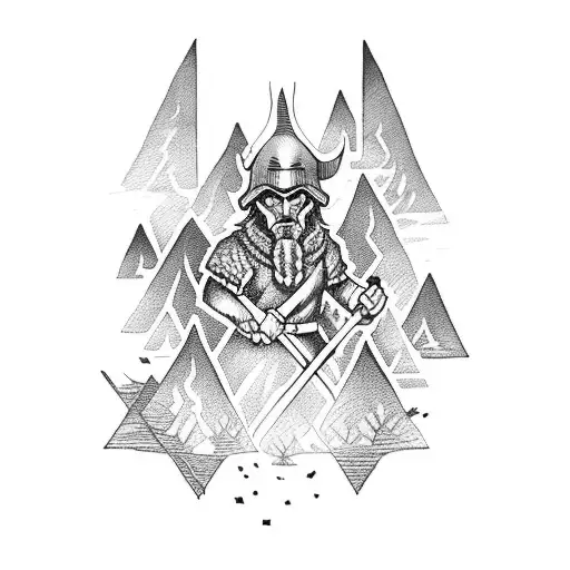 3 Viking Bands With A Dark Forest And Soldiers Walking Though It