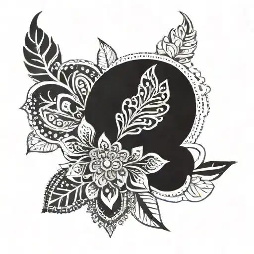 Design A Tattoo Blending Traditional Indian Textiles With A Minimalist Blackwork Style