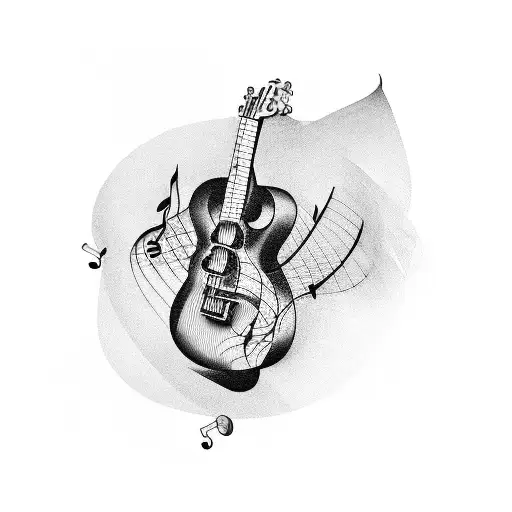 Musical Notes Plus Guitar