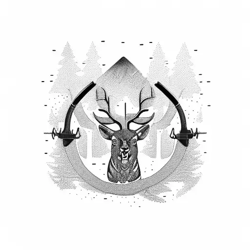 Hunting With Animals Trees And Camo