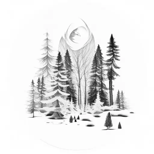 Full Sleeve Forest Scene