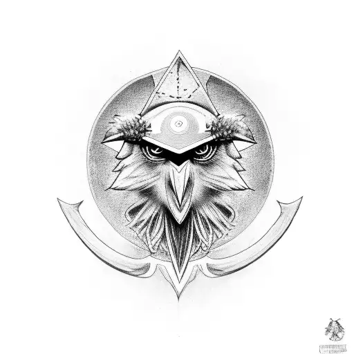 Gore Crow Holding Odin Eye On His Beak