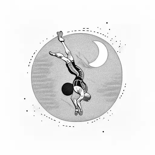 Gymnastic And Moon