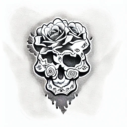 Skull With Roses