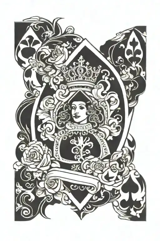 Queen Of Spades Black Only