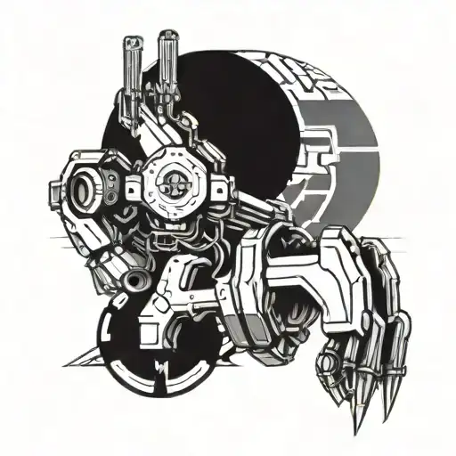 A Futuristic Robot Arm Holding The Word 'Kutsir' In A Mechanical Font