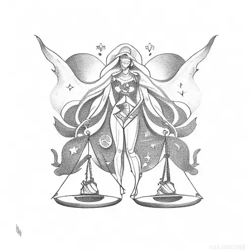 Libra Scale Battle Between Good And Evil