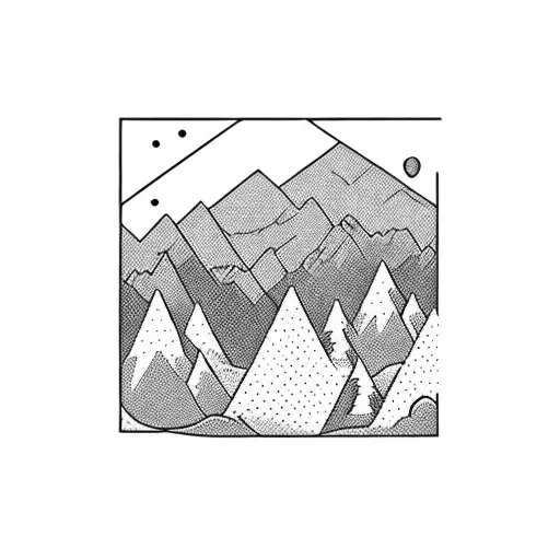 A Coffee Cup With A Mountain Landscape Inside It