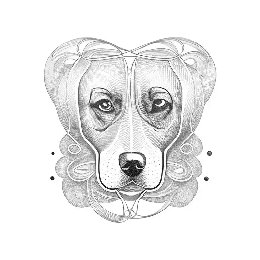 Guitar Strings Forming The Shape Of A Dog