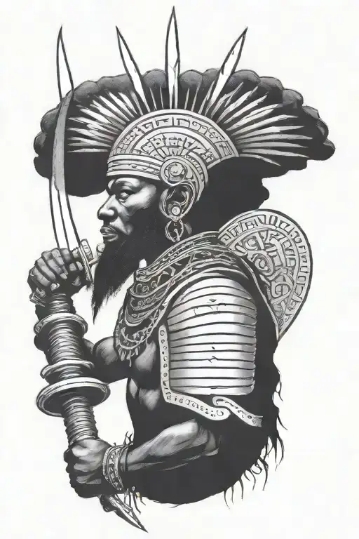 African Warrior Protector Leader Provider Family