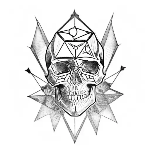 Skull With Mathematics