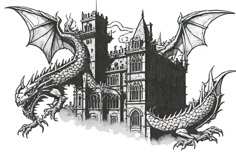 Dragon Attack Town Hall Tower