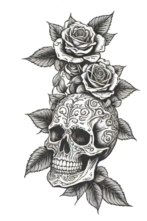 Skull And Roses