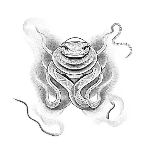 My Design With A Snake Wrapped Around The Middle Of It