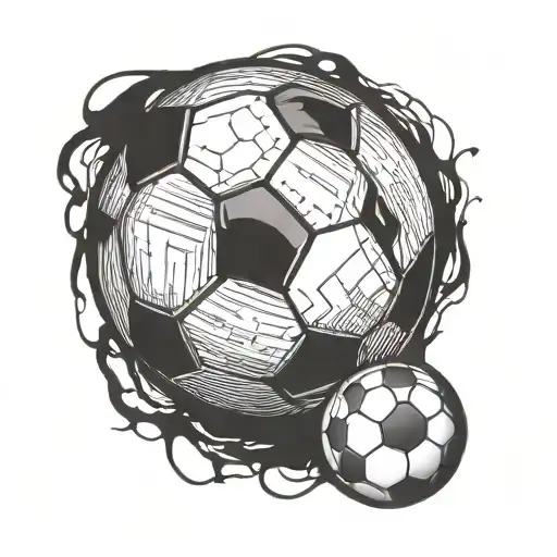 Football Ball On The Pitch