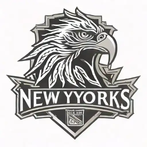 New York Rangers Logo Blended With Polish Eagle Shape