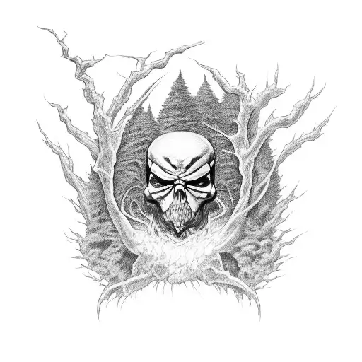 A Battle Between Good And Evil With Trees And The Death Angel