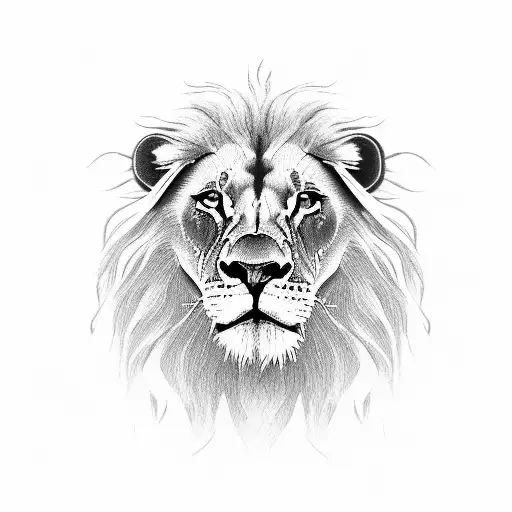 A Lion Next To A Lioness In A Realistic Format