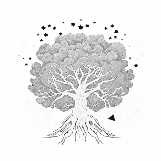 Roots Tree Cloud Stars