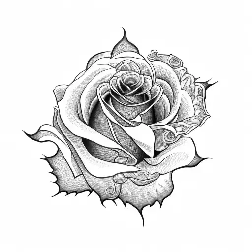 Rose Tattoo In Honor Of Daughter