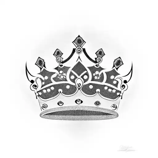 A Queen Crown With The Name Banu Included