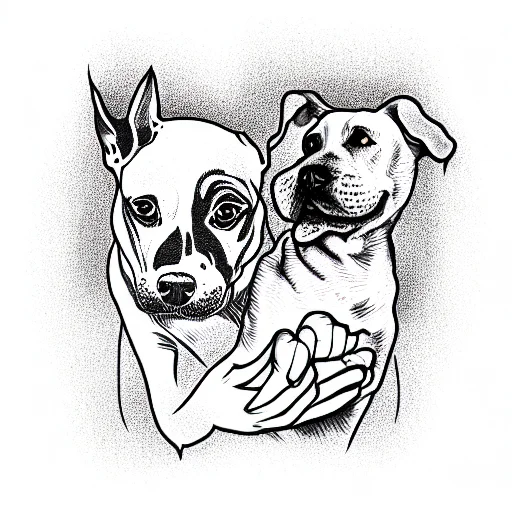 Person And Dog Shaking Hands