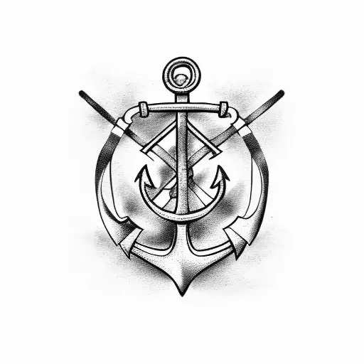 Hour Glass And Anchor