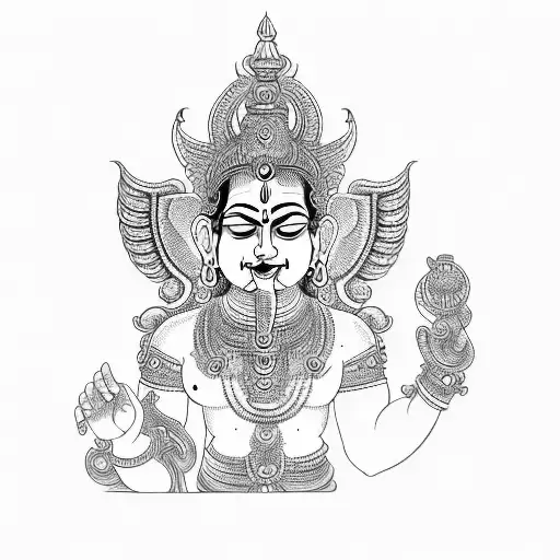 Smiling Hindu God Shukra