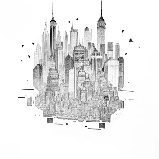 Draw Brooklyn City Buildings Designed With A Motivational Quote