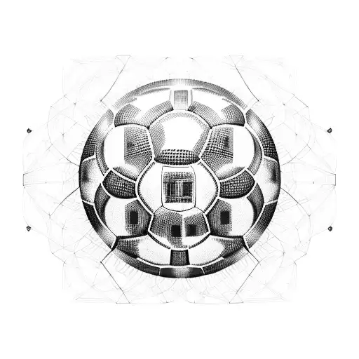 Combine A Soccer Ball And A Computer Circuit Board To Represent The Fusion Of Technology And Sports