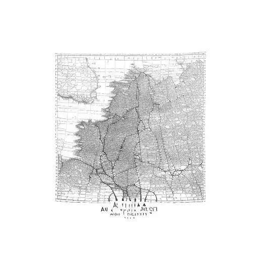 A Minimalist Map Of Latvia With A Dotted Line Tracing Your Favorite Travel Routes Within The Country