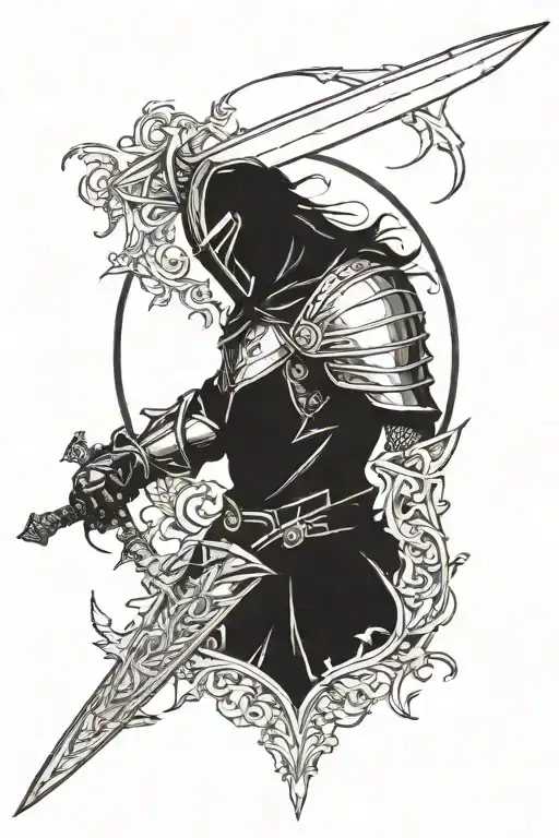 Knight With Broken Sword Dark